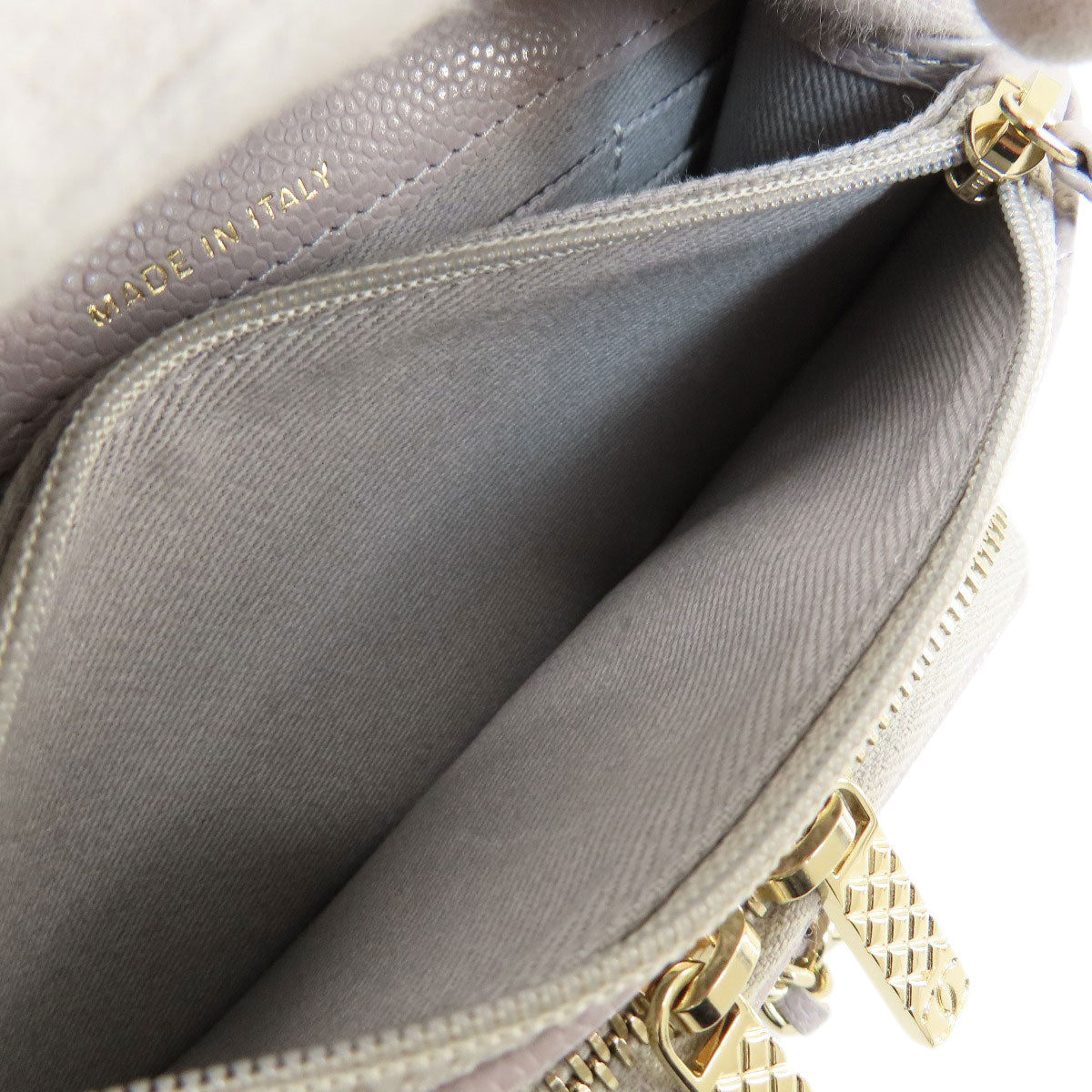 CHANEL Chain wallet Matelasse GoldHardware Long wallet (with coin pocket) Grained Calfskin Skin Ladies [Used]