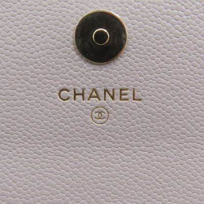 CHANEL   Long wallet (with coin pocket) Chain wallet Matelasse GoldHardware Caviar skin Ladies