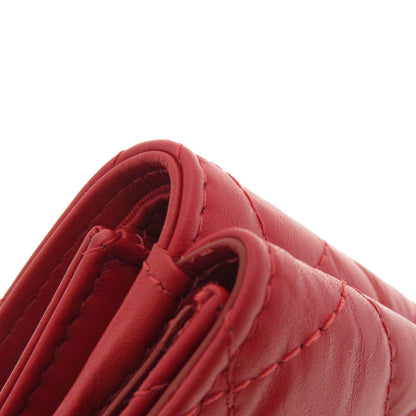 CHANEL Tri-fold compact wallet Matelasse Bifold Wallet with Coin Pocket Calf Ladies [Used]