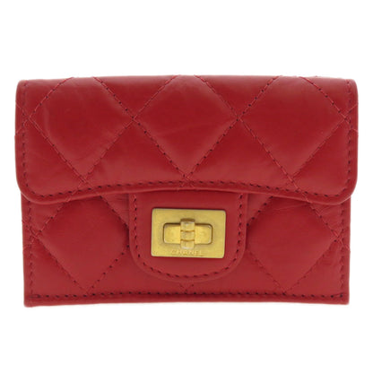 CHANEL Tri-fold compact wallet Matelasse Bifold Wallet with Coin Pocket Calf Ladies [Used]