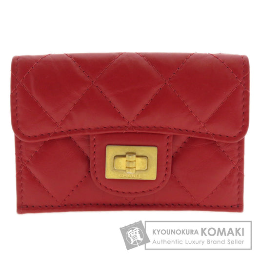 CHANEL Tri-fold compact wallet Matelasse Bifold Wallet with Coin Pocket Calf Ladies [Used]