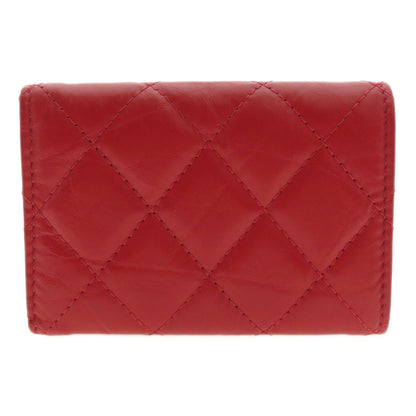 CHANEL Tri-fold compact wallet Matelasse Bifold Wallet with Coin Pocket Calf Ladies [Used]