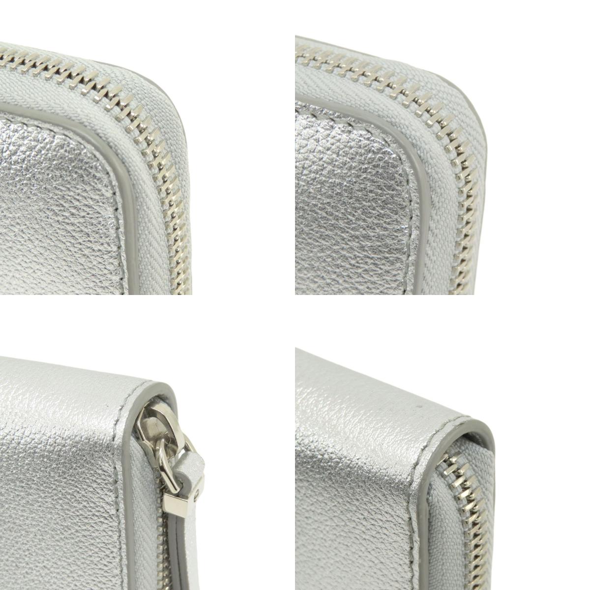 Jimmy Choo logo Long wallet (with coin pocket) Leather Ladies [Used]