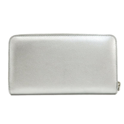 Jimmy Choo logo Long wallet (with coin pocket) Leather Ladies [Used]