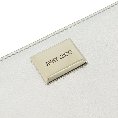 Jimmy Choo logo Long wallet (with coin pocket) Leather Ladies [Used]