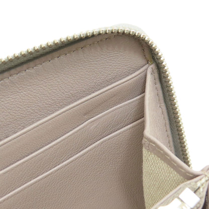 Jimmy Choo logo Long wallet (with coin pocket) Leather Ladies [Used]