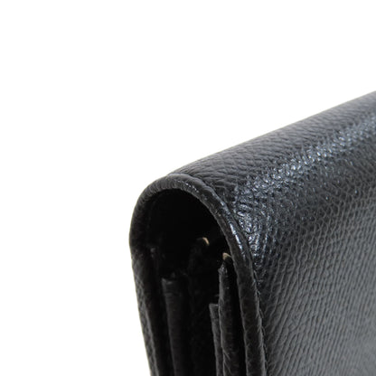 BVLGARI logo Long wallet (with coin pocket) Leather Ladies [Used]