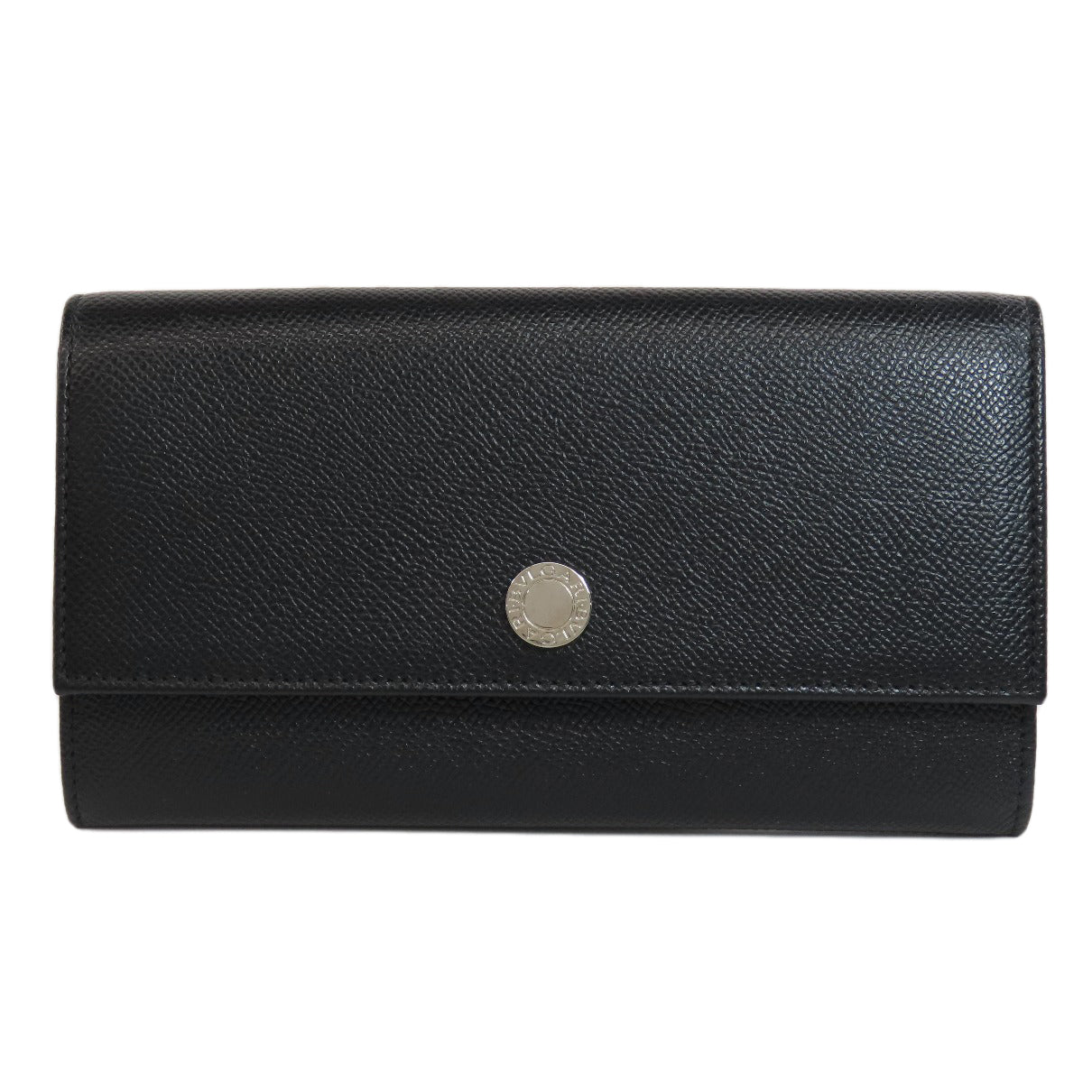 BVLGARI logo Long wallet (with coin pocket) Leather Ladies [Used]