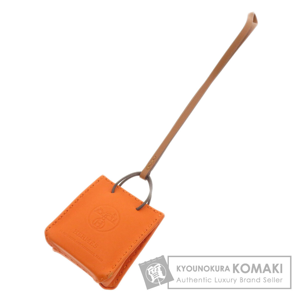 HERMES   key ring Sac Orange Who Orange Agneau Milo Ladies