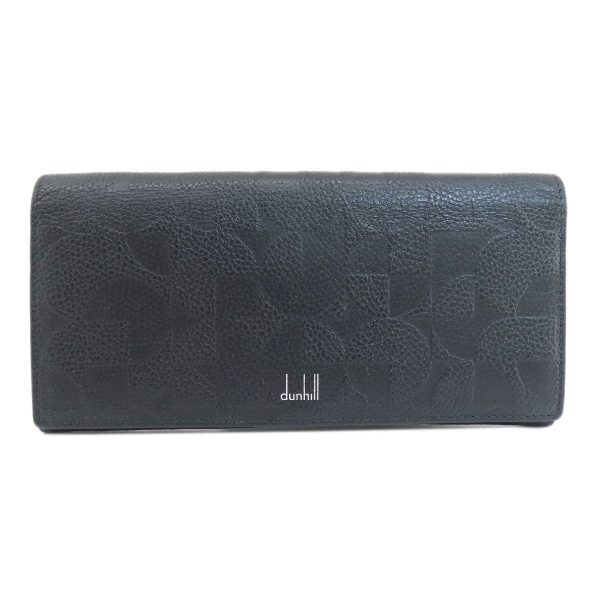 Dunhill   Long wallet (with coin pocket) logo Leather mens