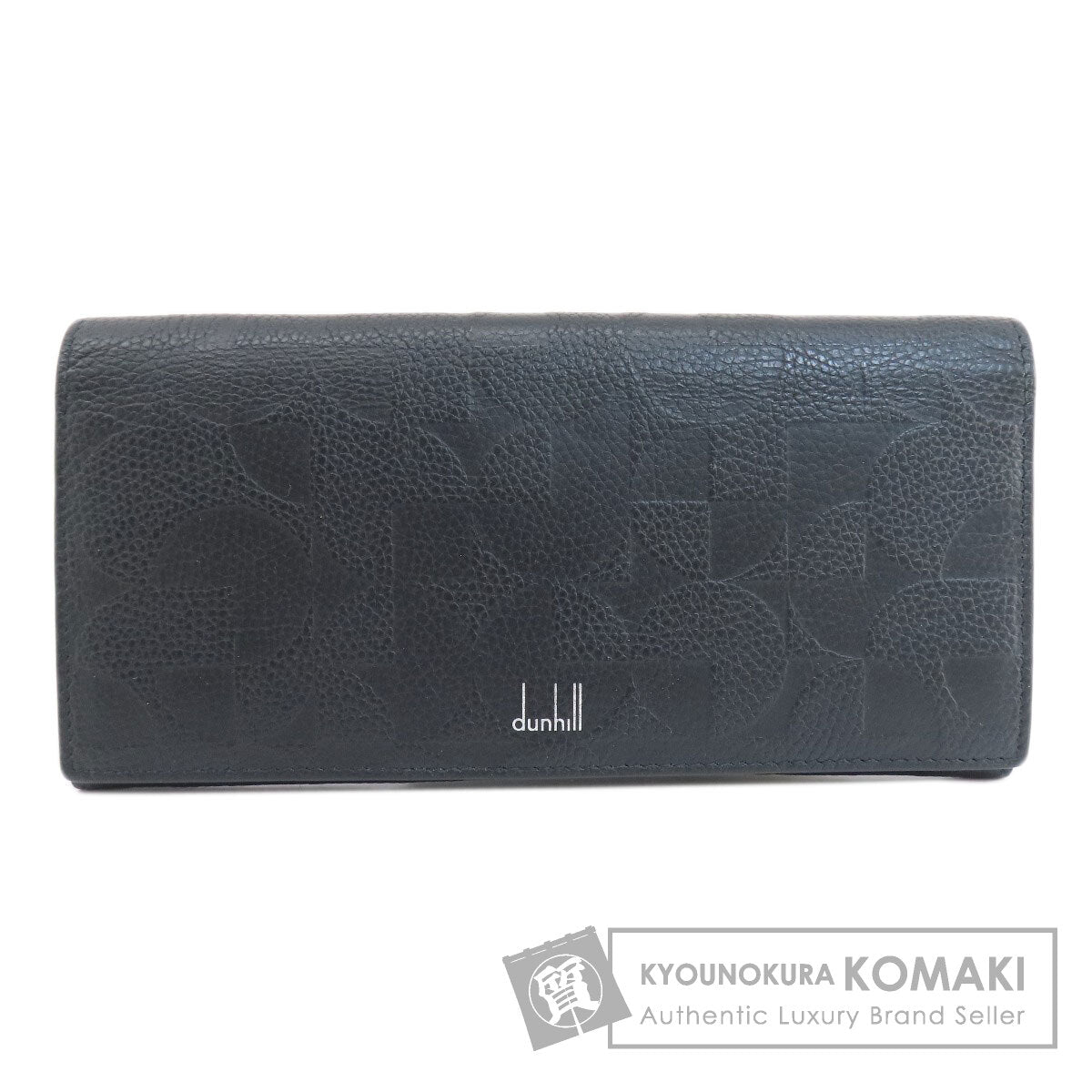 Dunhill   Long wallet (with coin pocket) logo Leather mens