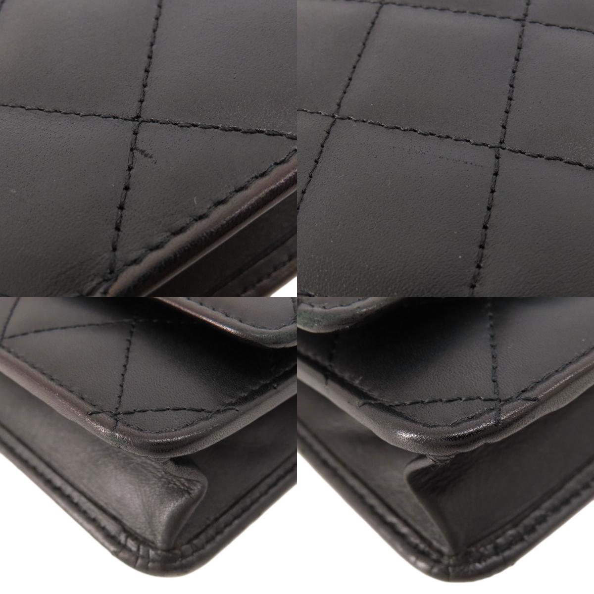 CHANEL Chain Wallet CAMBON LINE SilverHardware Long wallet (with coin pocket) Calf Ladies [Used]