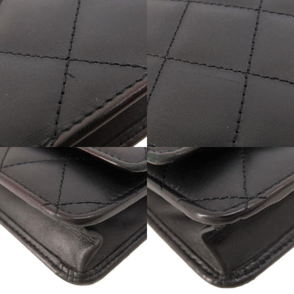 CHANEL Chain Wallet CAMBON LINE SilverHardware Long wallet (with coin pocket) Calf Ladies [Used]