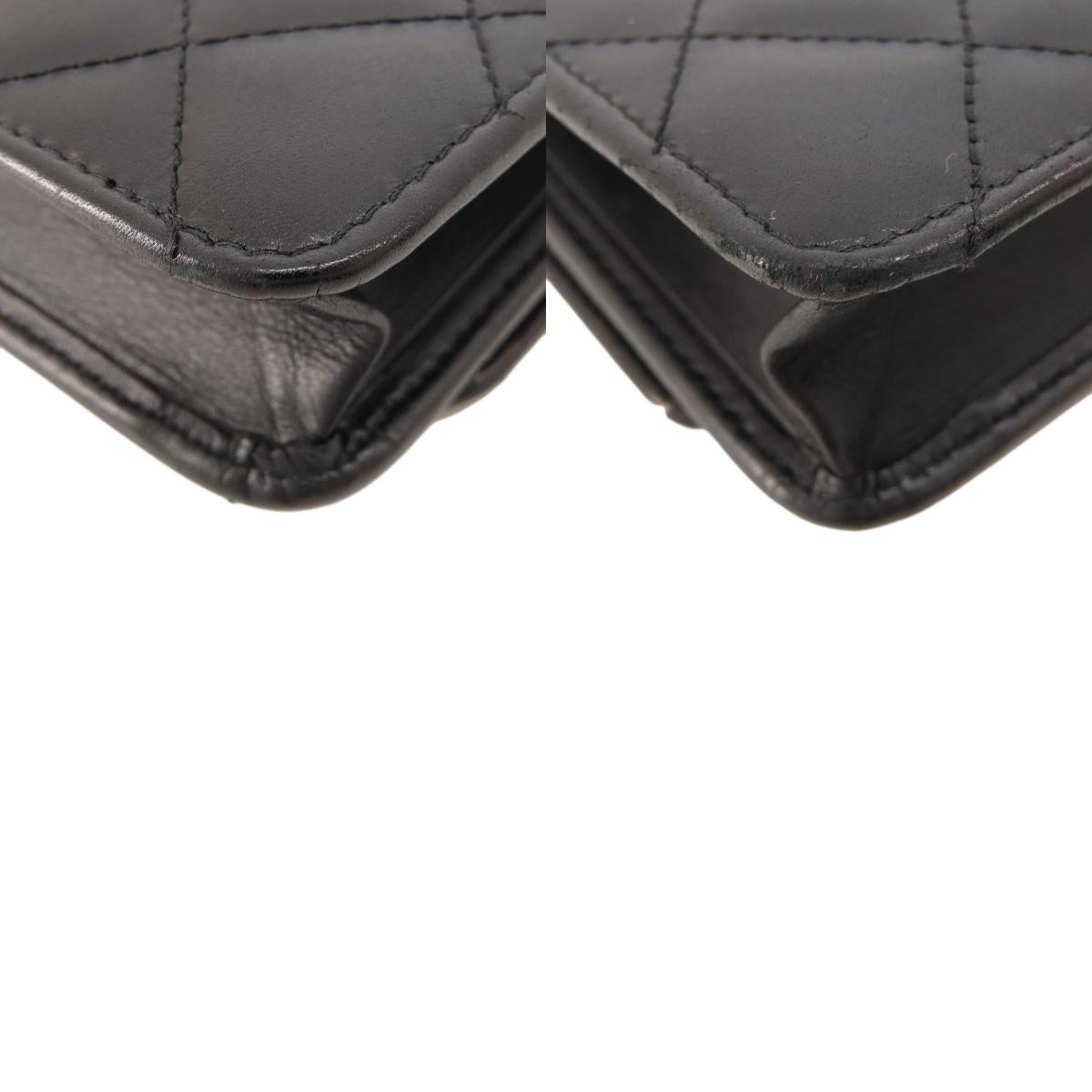 CHANEL Chain Wallet CAMBON LINE SilverHardware Long wallet (with coin pocket) Calf Ladies [Used]