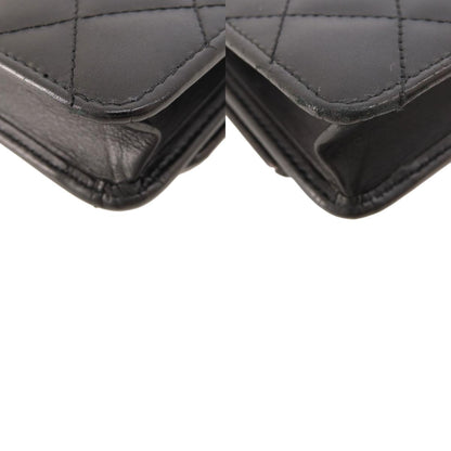 CHANEL Chain Wallet CAMBON LINE SilverHardware Long wallet (with coin pocket) Calf Ladies [Used]