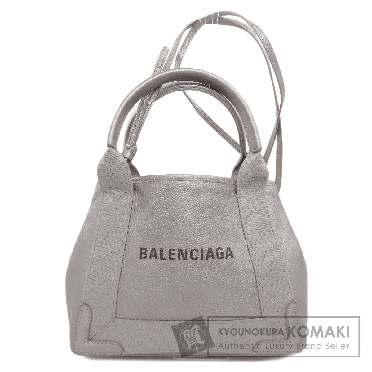 BALENCIAGA  390346 Tote Bag NAVY CABAS XS 2WAY Canvas LeatherLadies