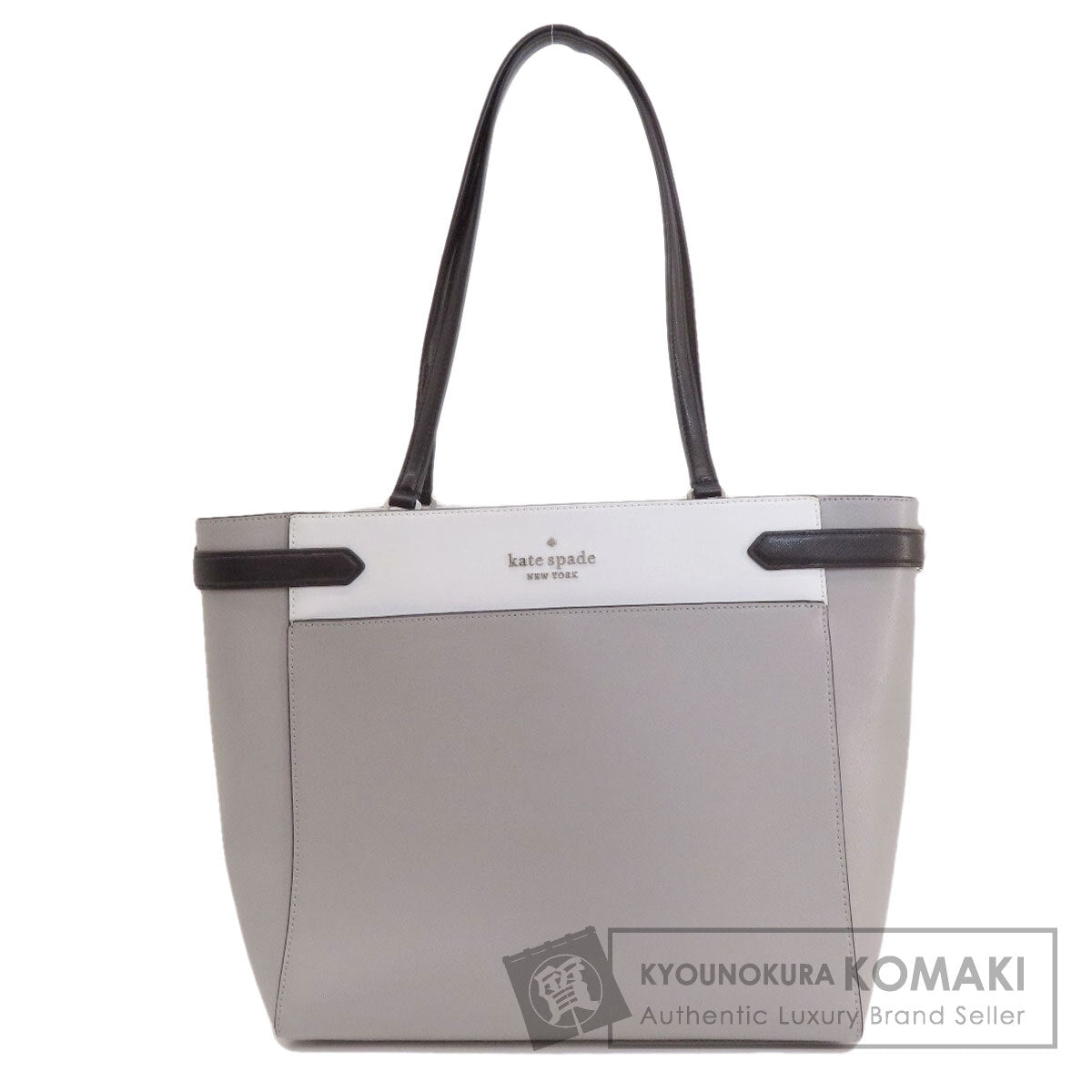 kate spade Logo Hardware Bicolor Tote Bag PVC Ladies [Used]