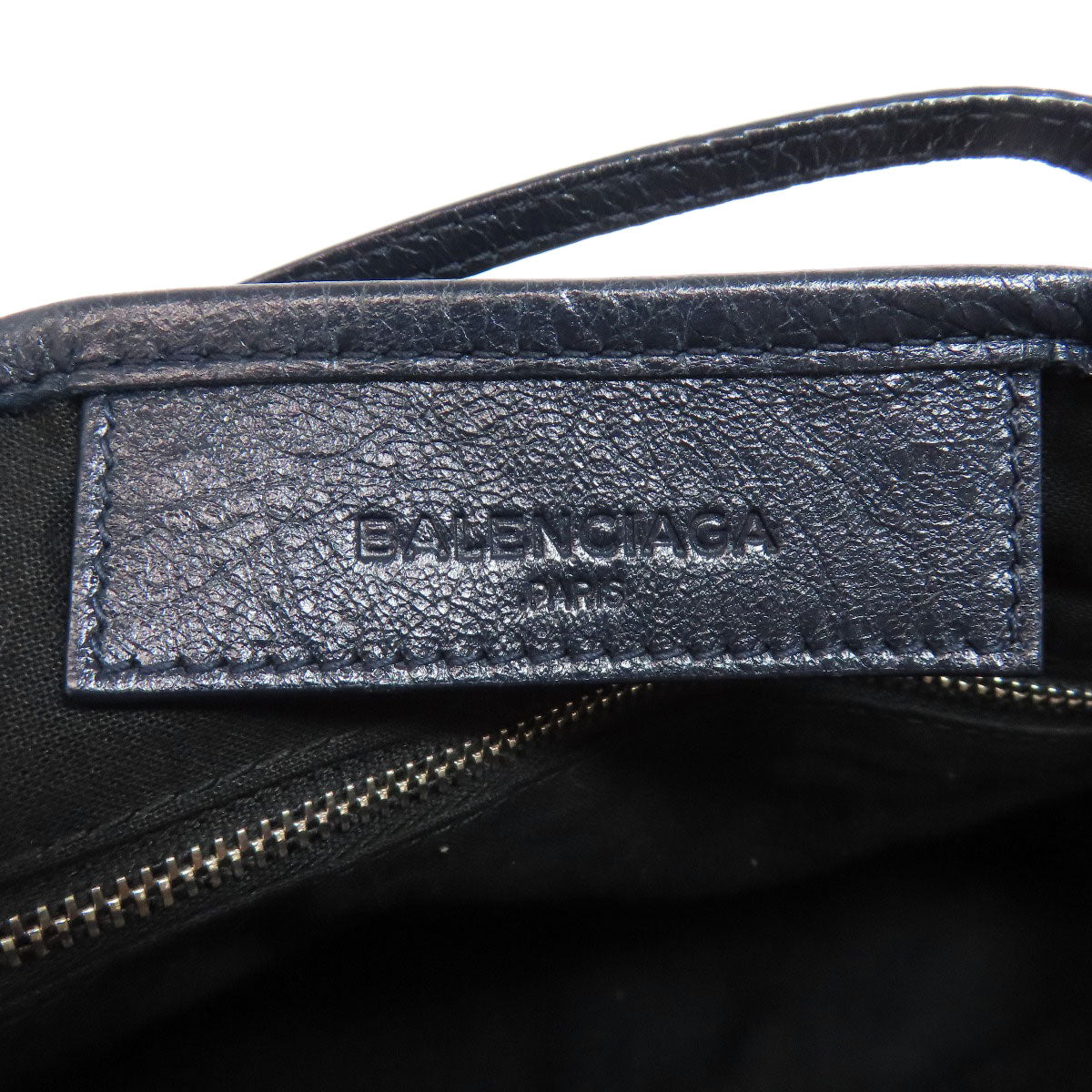 BALENCIAGA  390346 Handbag NAVY CABAS XS 2WAY Canvas LeatherLadies