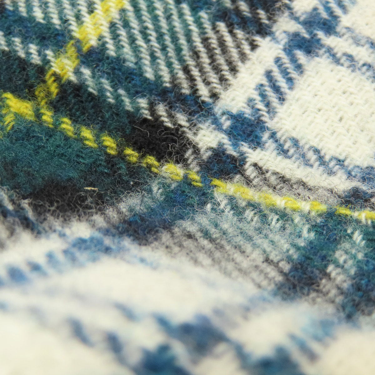 BALENCIAGA 339933 NAVY CABAS Checkpattern Handbag wool Ladies [Used]