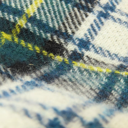 BALENCIAGA 339933 NAVY CABAS Checkpattern Handbag wool Ladies [Used]