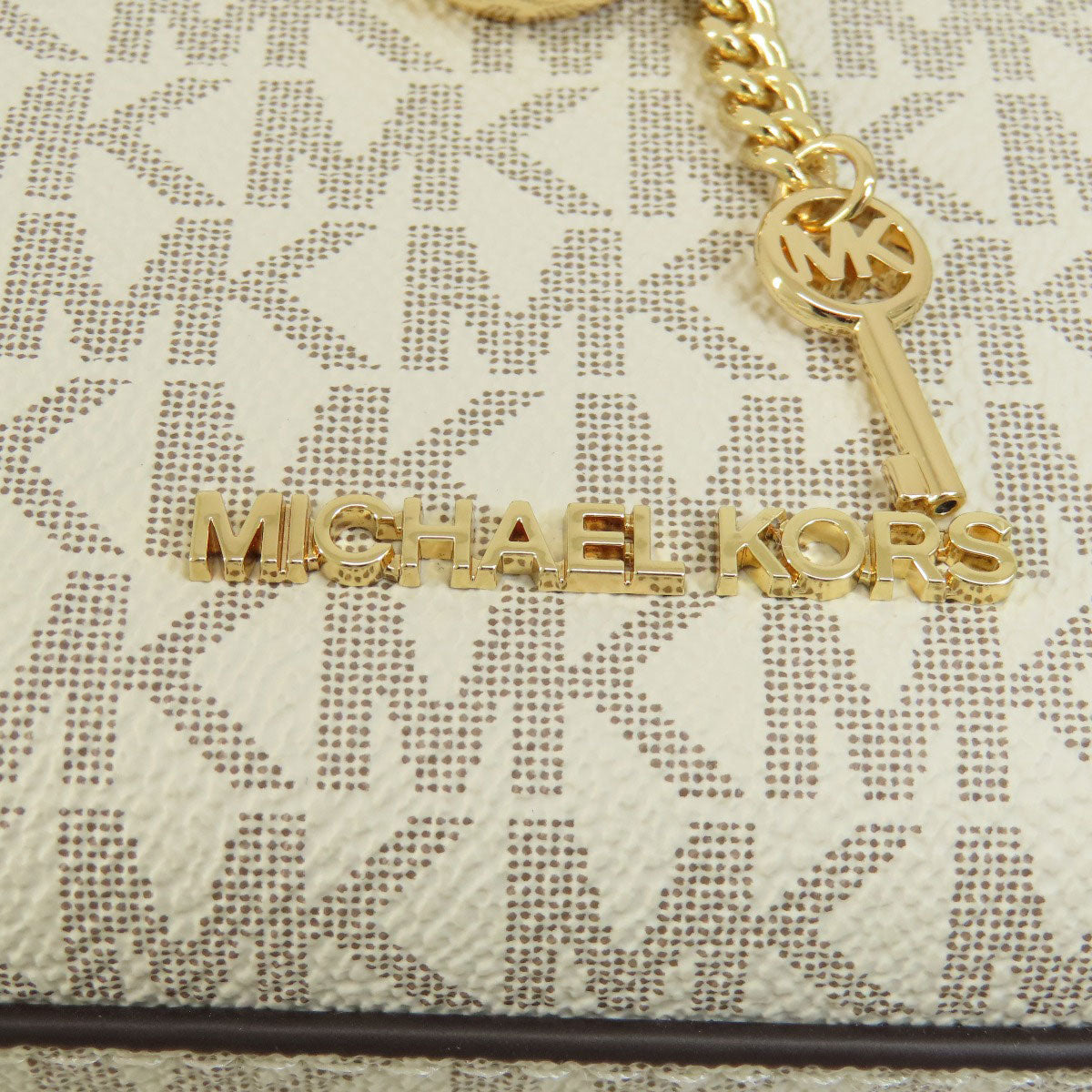 Michael Kors MK Signature 2WAY Handbag Leather Coated CanvasLadies [Used]