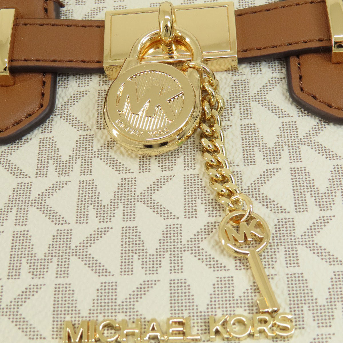 Michael Kors MK Signature 2WAY Handbag Leather Coated CanvasLadies [Used]