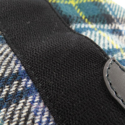 BALENCIAGA 339933 NAVY CABAS Checkpattern Tote Bag wool Ladies [Used]