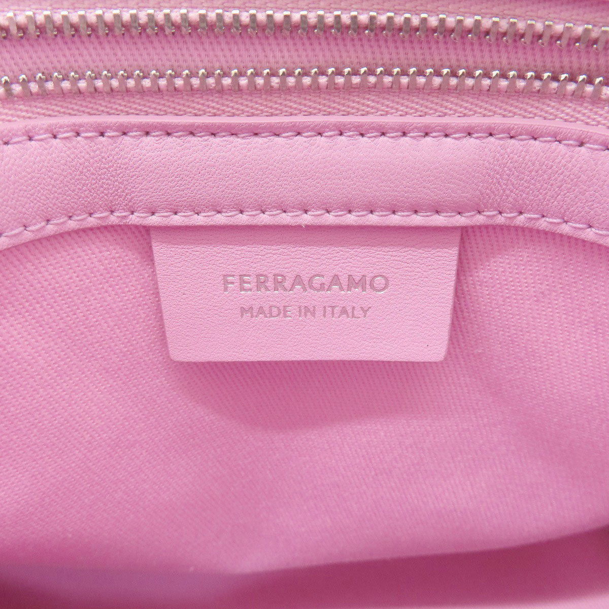 Salvatore Ferragamo logo Handbag Canvas Ladies [Used]