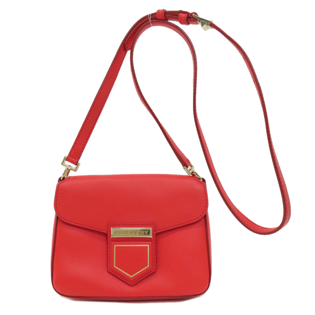 GIVENCHY logo Shoulder Bag Leather Ladies [Used]