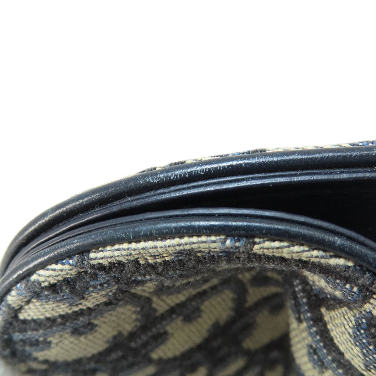 CHRISTIAN DIOR Saddle trotter pattern coin purse Canvas Ladies [Used]