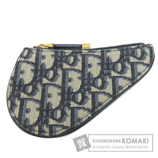 CHRISTIAN DIOR Saddle trotter pattern coin purse Canvas Ladies [Used]