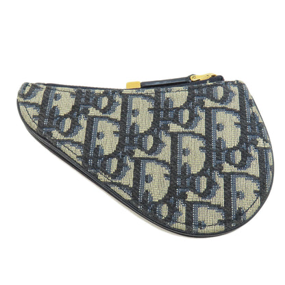 CHRISTIAN DIOR Saddle trotter pattern coin purse Canvas Ladies [Used]