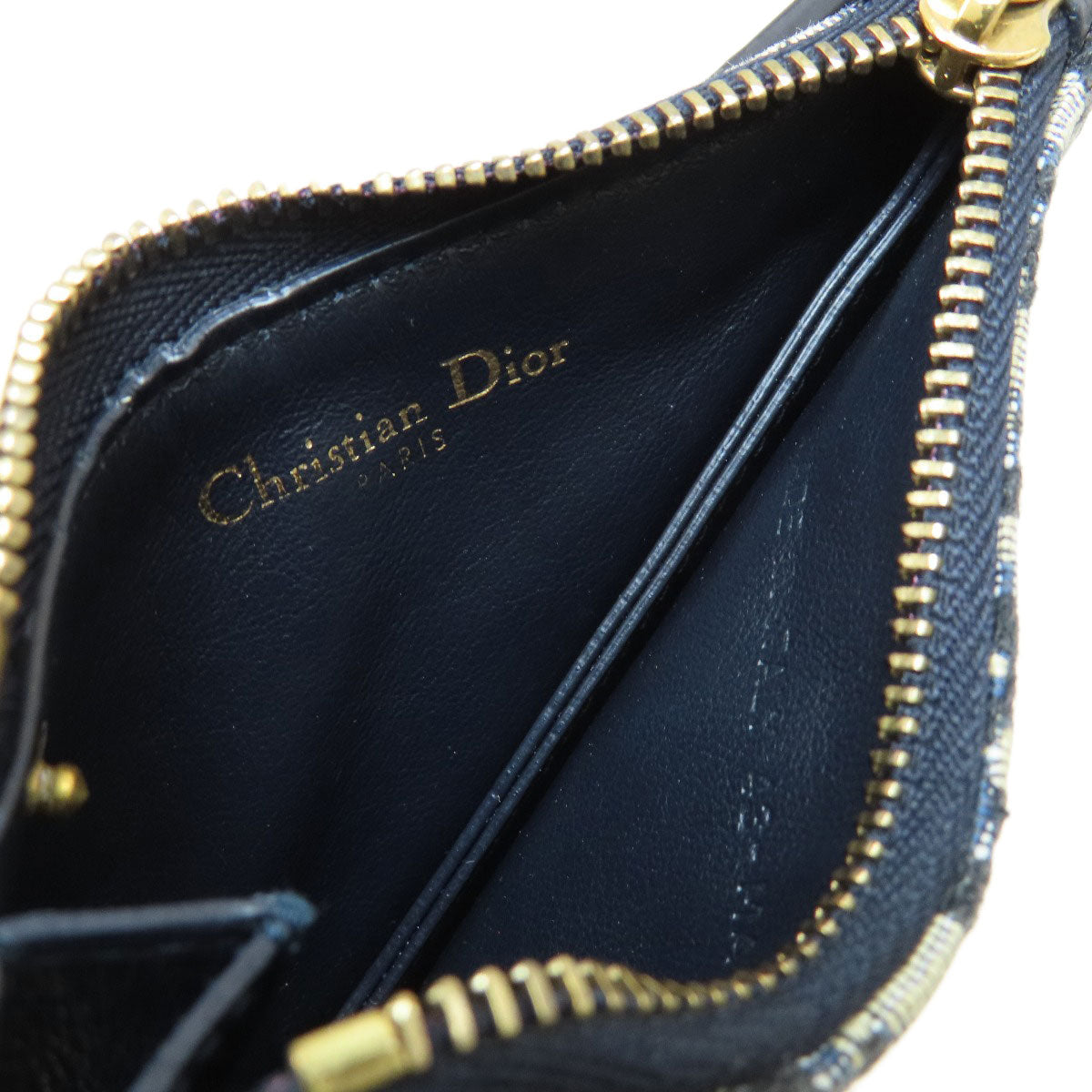CHRISTIAN DIOR Saddle trotter pattern coin purse Canvas Ladies [Used]