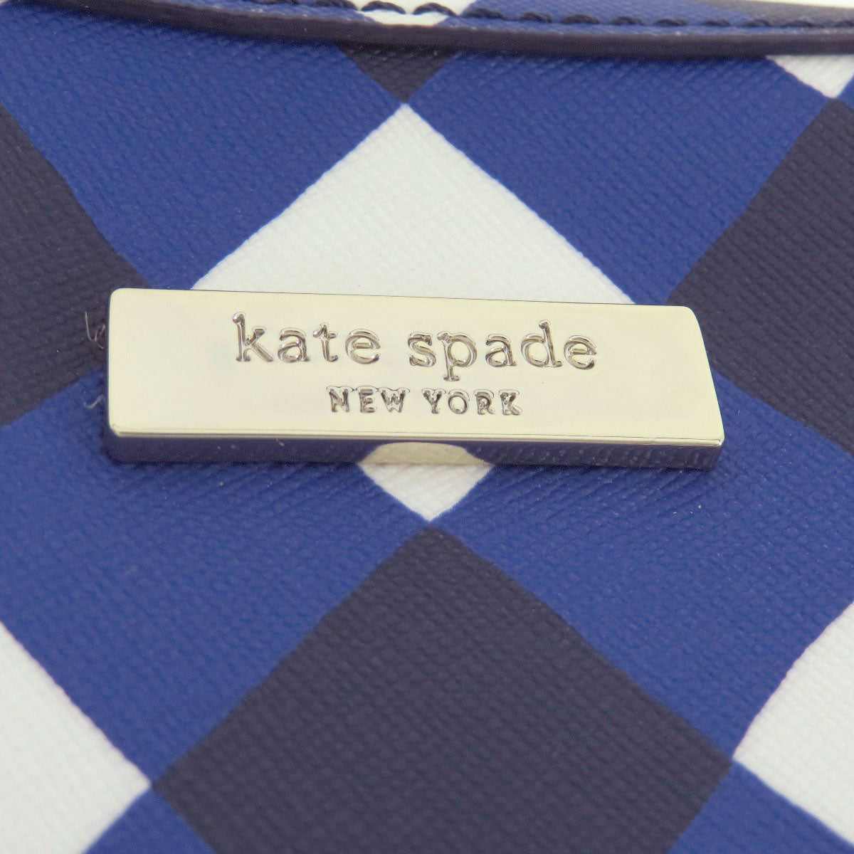 kate spade Checkpattern Shoulder Bag PVC Ladies [Used]