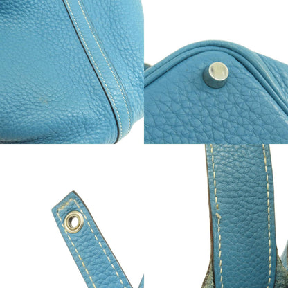 HERMES Picotin Lock PM Blue Jean SilverHardware Handbag Taurillon Clemence Ladies [Used]