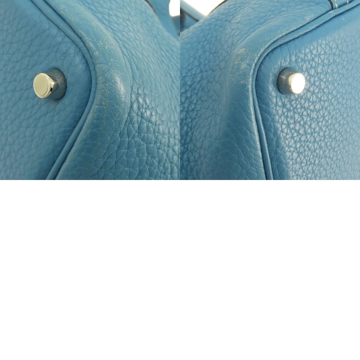 HERMES Picotin Lock PM Blue Jean SilverHardware Handbag Taurillon Clemence Ladies [Used]