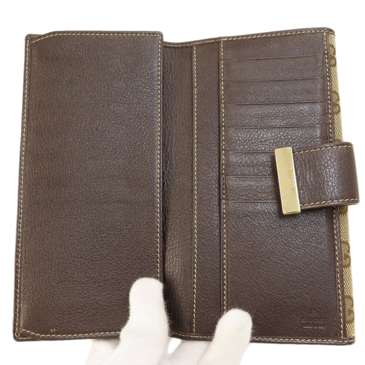 GUCCI 212089 GG Long wallet (with coin pocket) Canvas Ladies [Used]