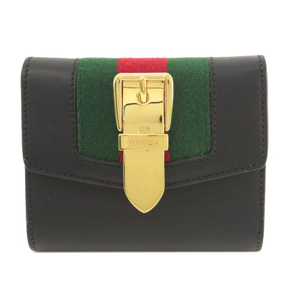 GUCCI   Bifold Wallet with Coin Pocket Sherry line Leather Ladies