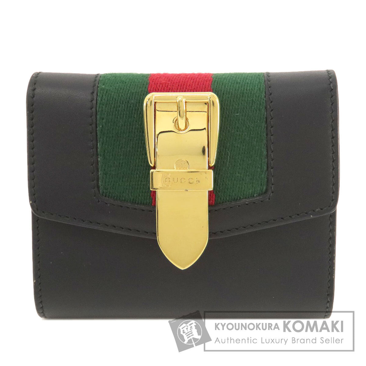 GUCCI   Bifold Wallet with Coin Pocket Sherry line Leather Ladies