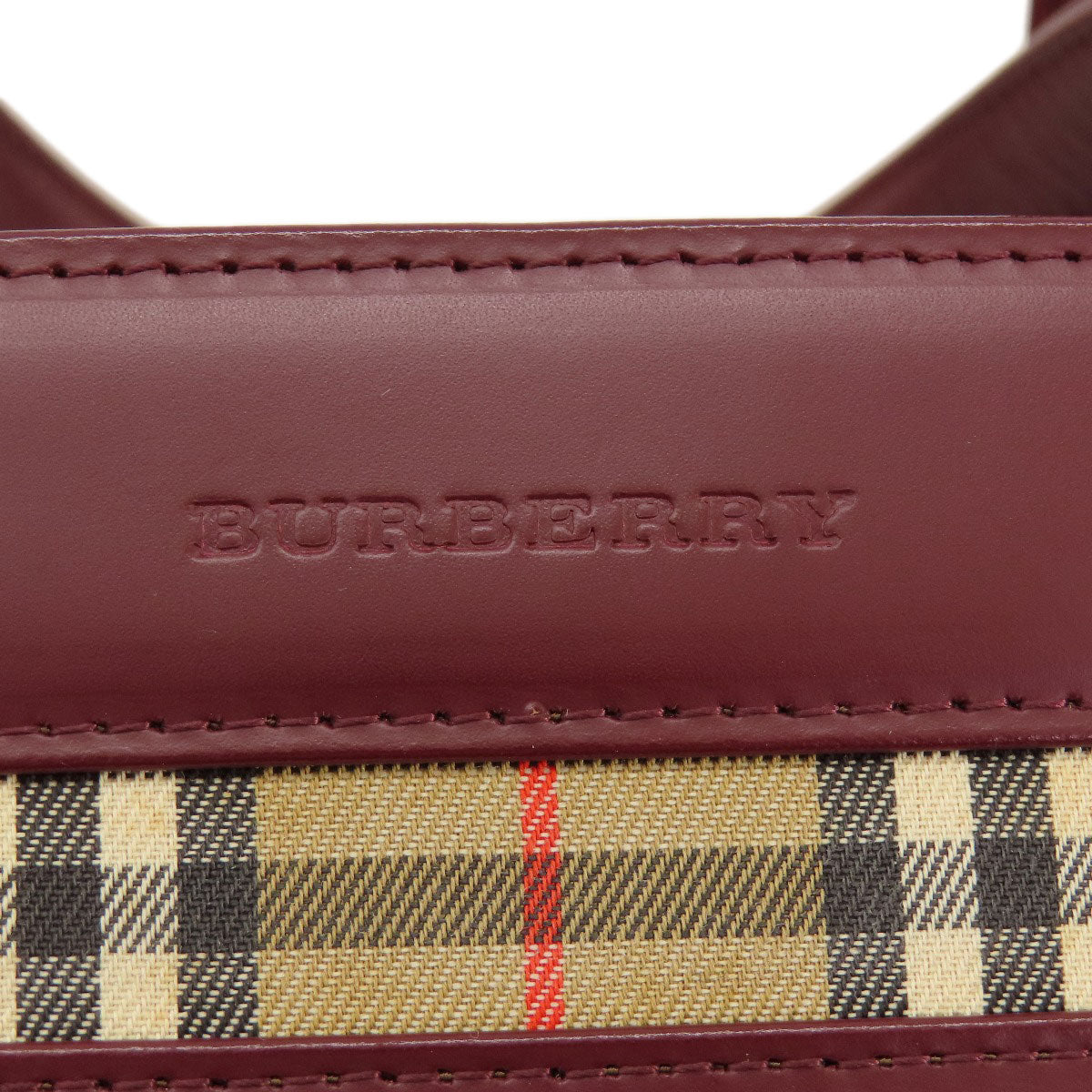 BURBERRY   Handbag logo Leather Ladies