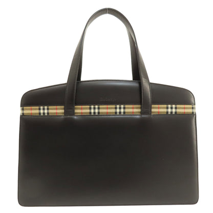 BURBERRY   Tote Bag Nova Check Leather Ladies