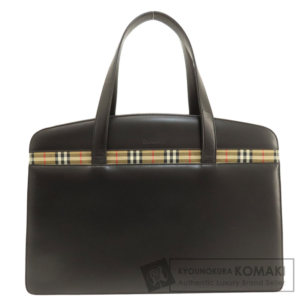 BURBERRY   Tote Bag Nova Check Leather Ladies