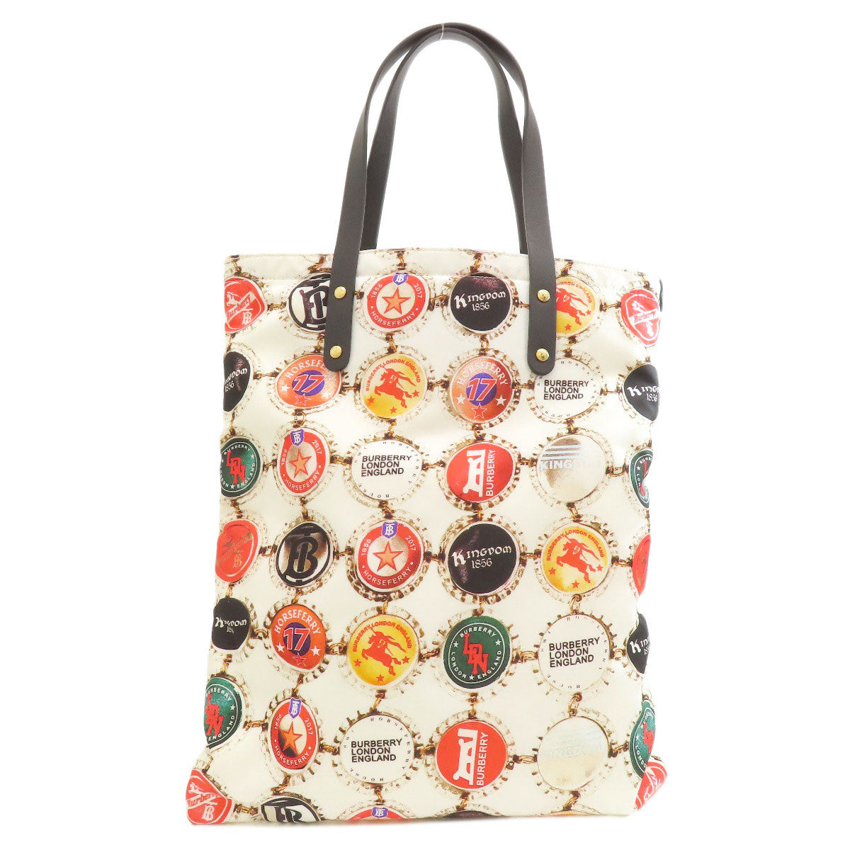 BURBERRY Bottle Cap Print Tote Bag Nylon Ladies [Used]