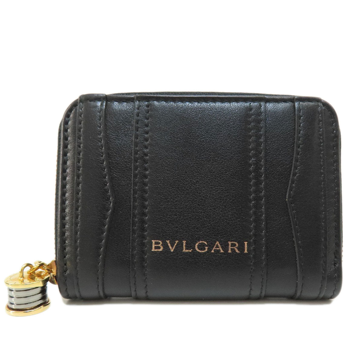 BVLGARI   coin purse logo Leather Ladies