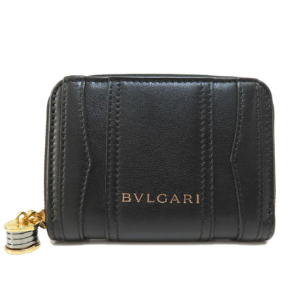 BVLGARI   coin purse logo Leather Ladies