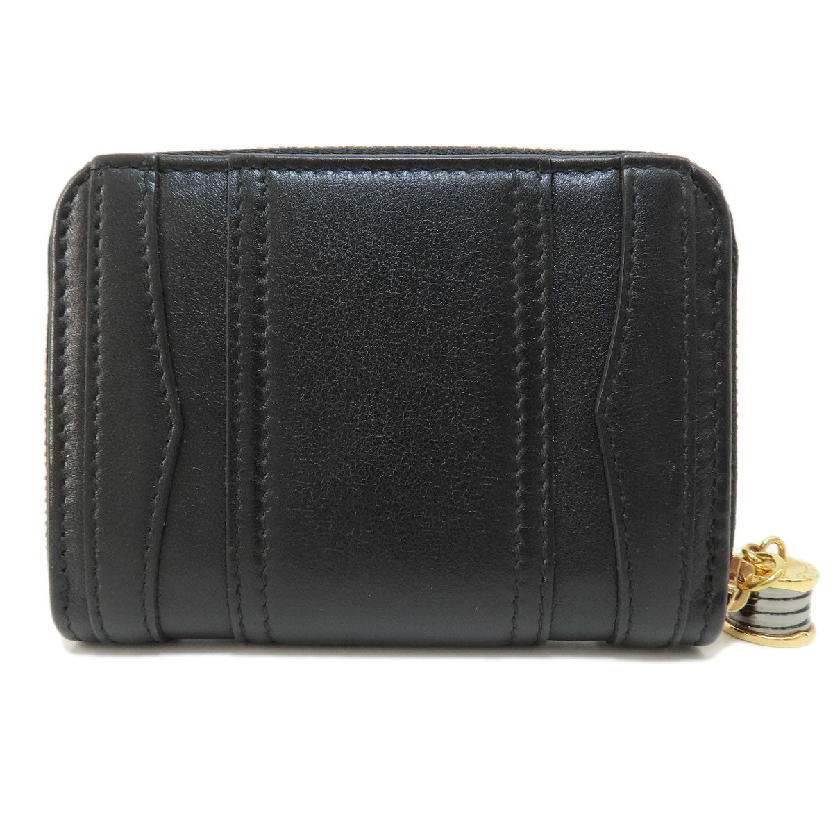 BVLGARI   coin purse logo Leather Ladies