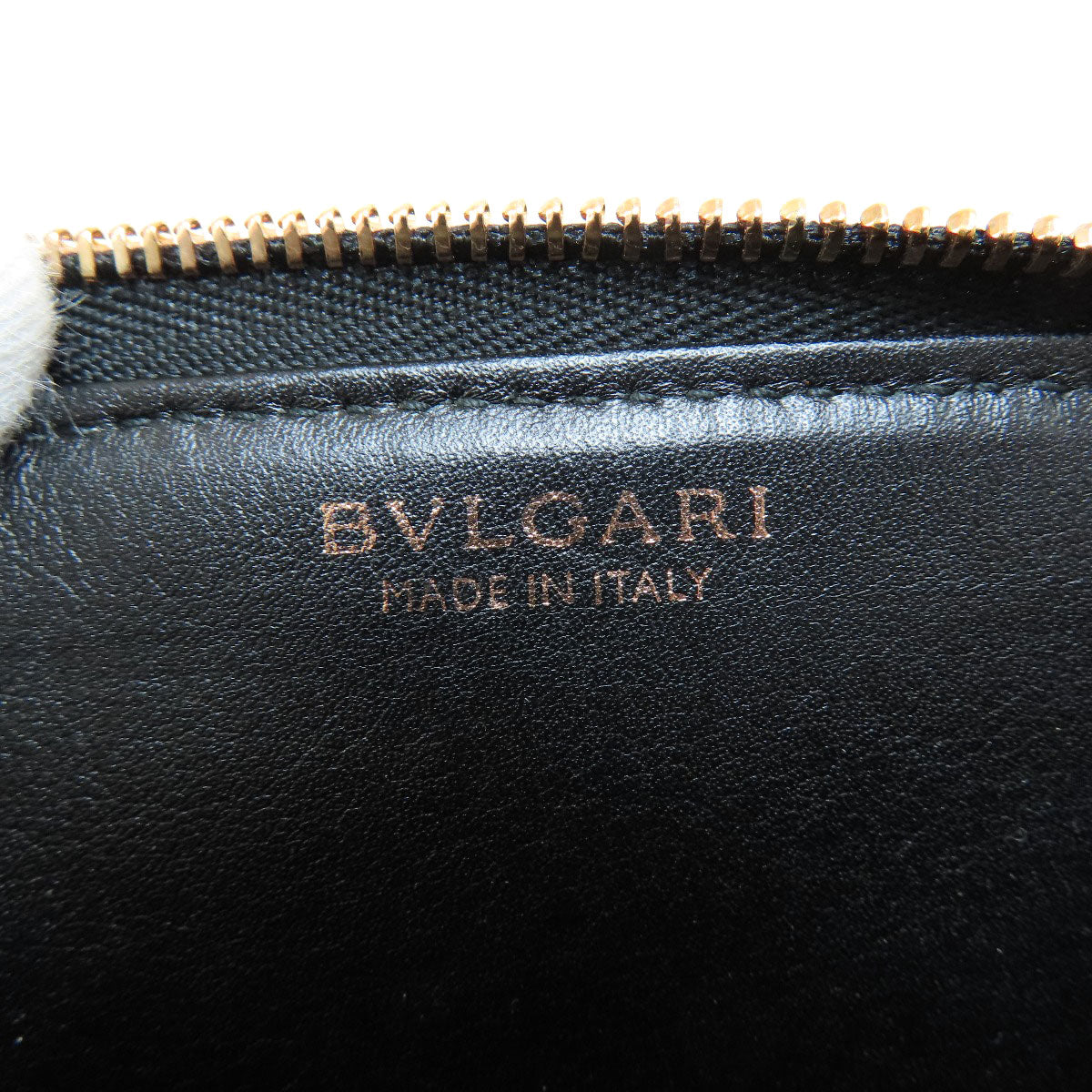 BVLGARI   coin purse logo Leather Ladies