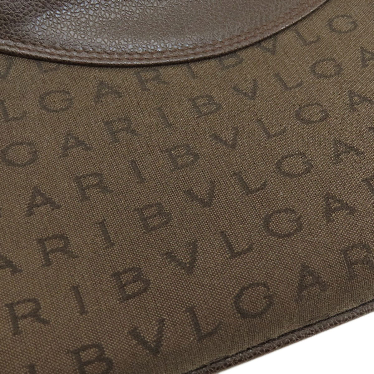 BVLGARI   Tote Bag Logo mania Canvas LeatherLadies