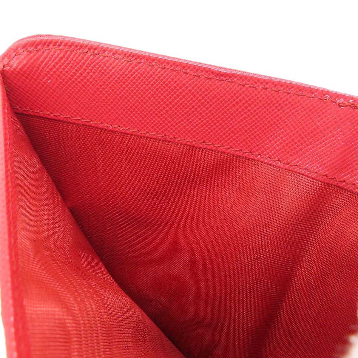 PRADA 1M0522 Logo Hardware Bifold Wallet with Coin Pocket Silk Ladies [Used]