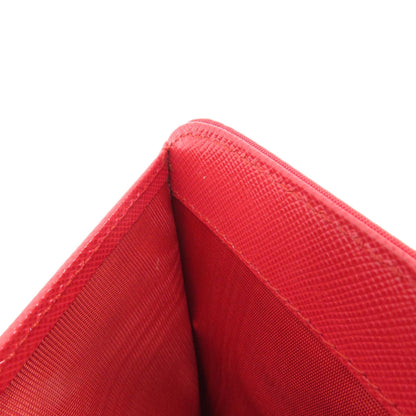 PRADA 1M0522 Logo Hardware Bifold Wallet with Coin Pocket Silk Ladies [Used]